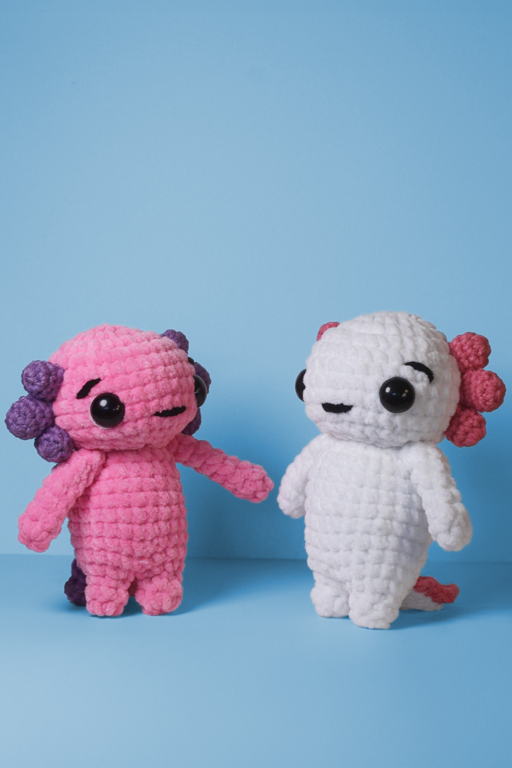 Crochet Axolotl Plush – Handmade Chunky Amigurumi Pal