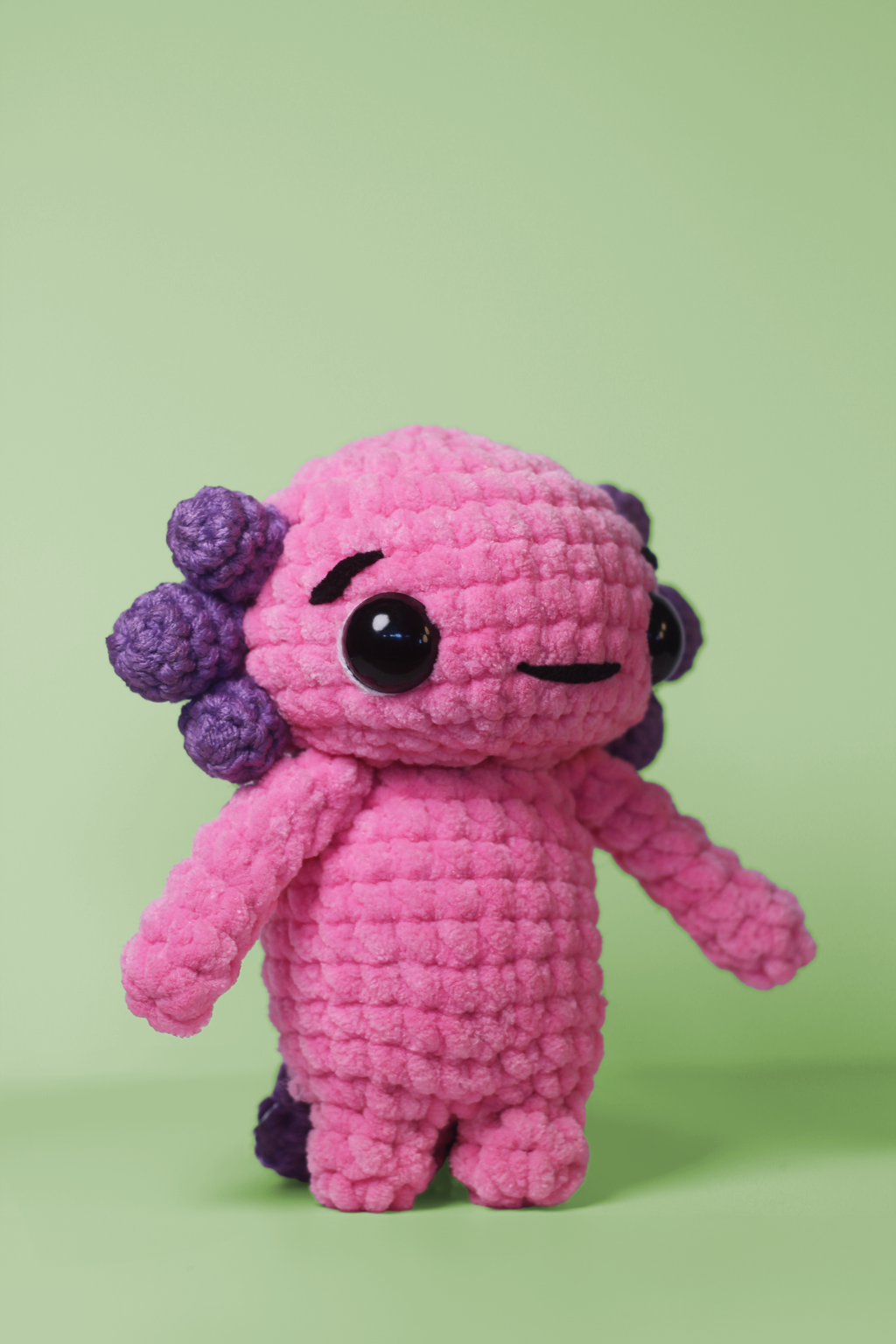 Crochet Axolotl Plush – Handmade Chunky Amigurumi Pal