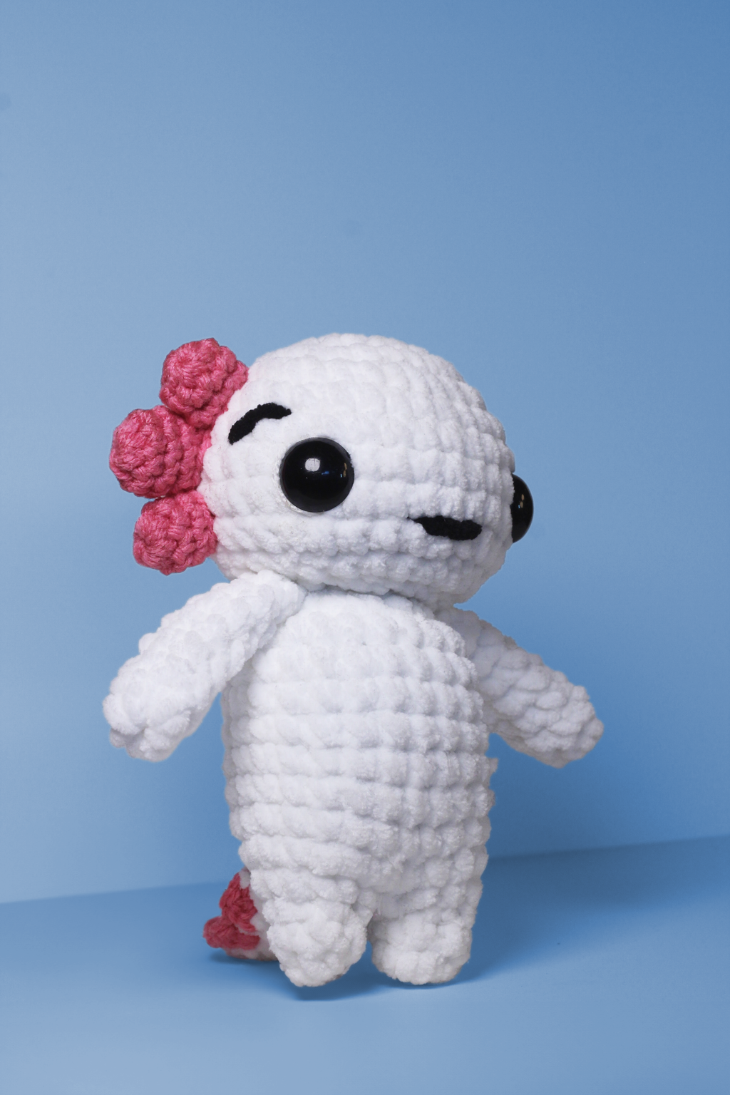 Crochet Axolotl Plush – Handmade Chunky Amigurumi Pal