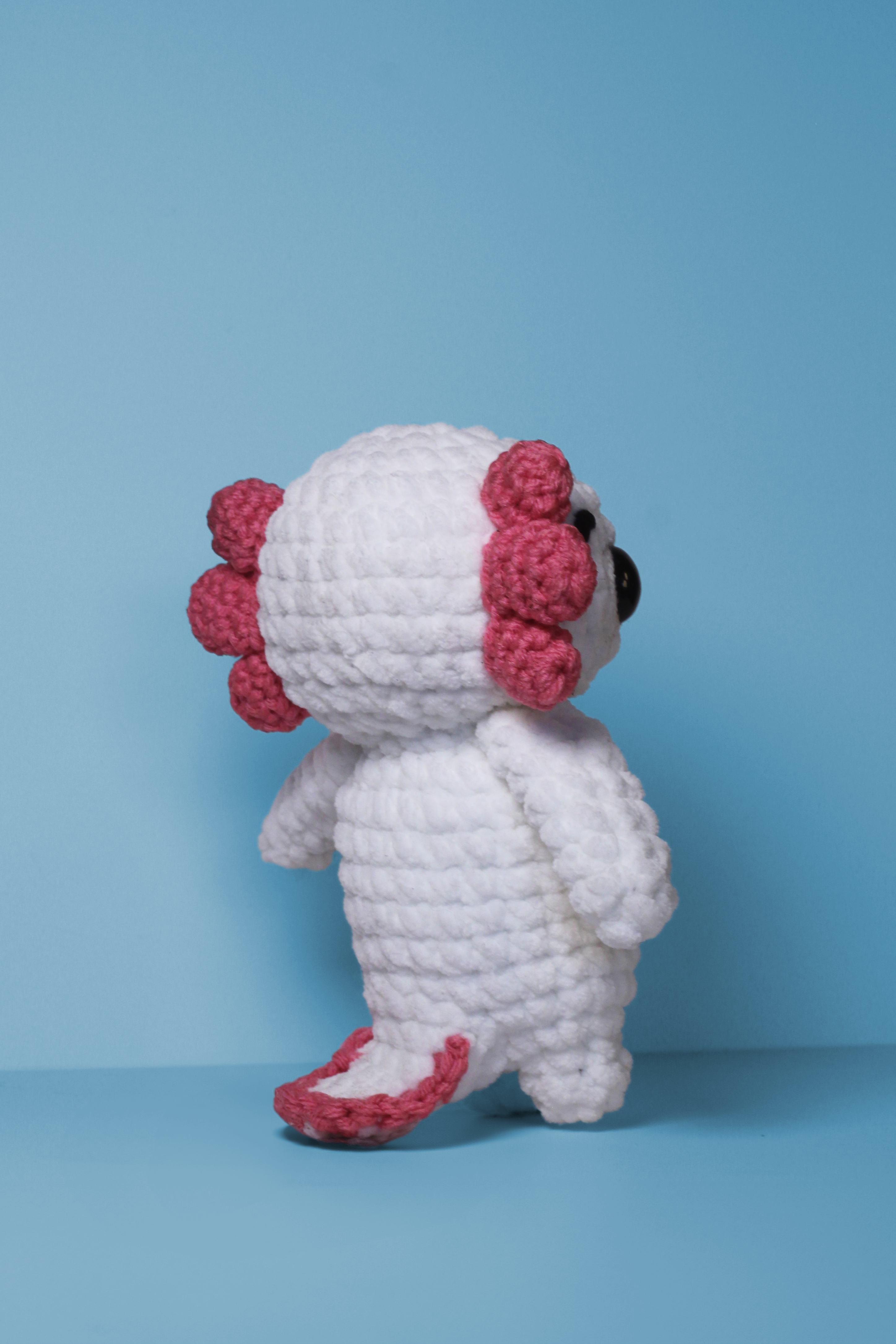 Crochet Axolotl Plush – Handmade Chunky Amigurumi Pal