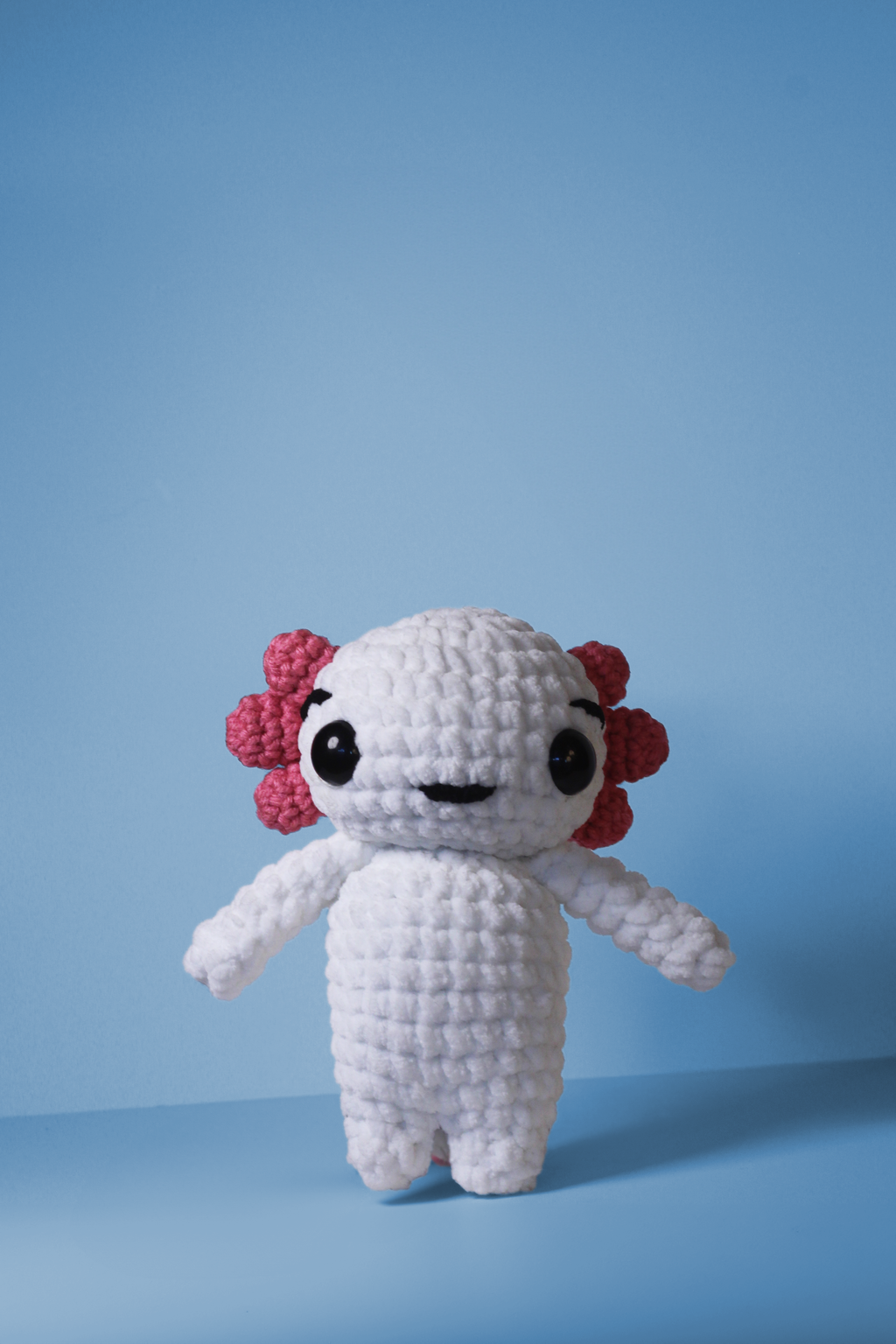 Crochet Axolotl Plush – Handmade Chunky Amigurumi Pal