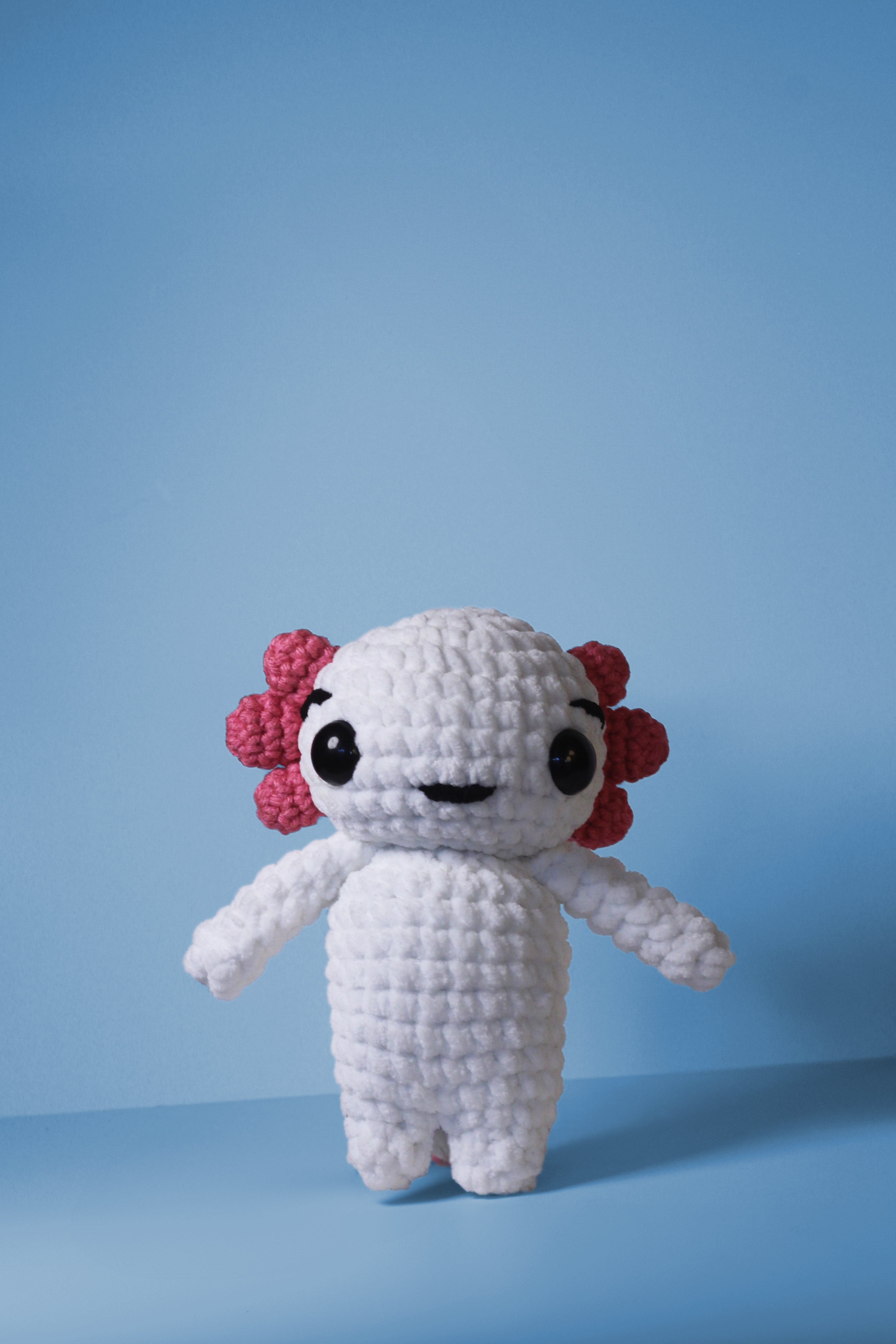 Crochet Axolotl Plush – Handmade Chunky Amigurumi Pal