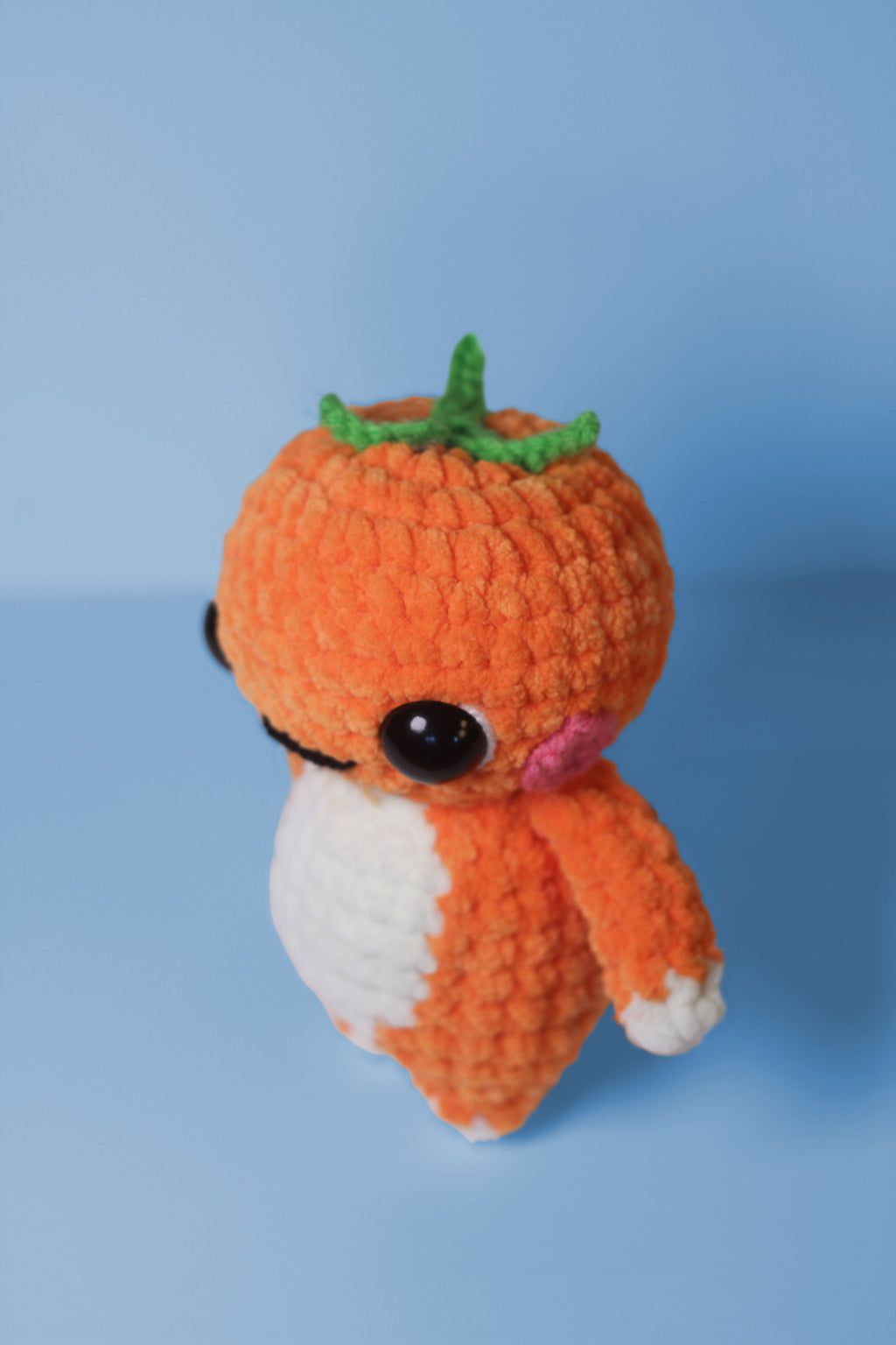 Crochet Mandarin Orange Plush – Handmade Amigurumi Fruit Toy