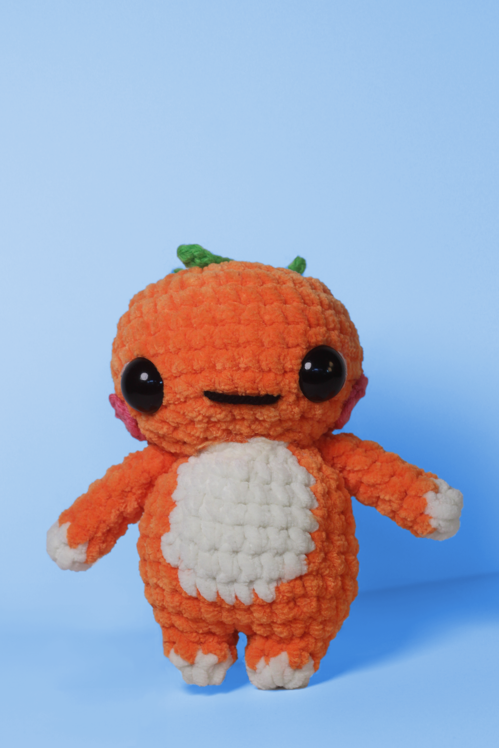 Crochet Mandarin Orange Plush – Handmade Amigurumi Fruit Toy