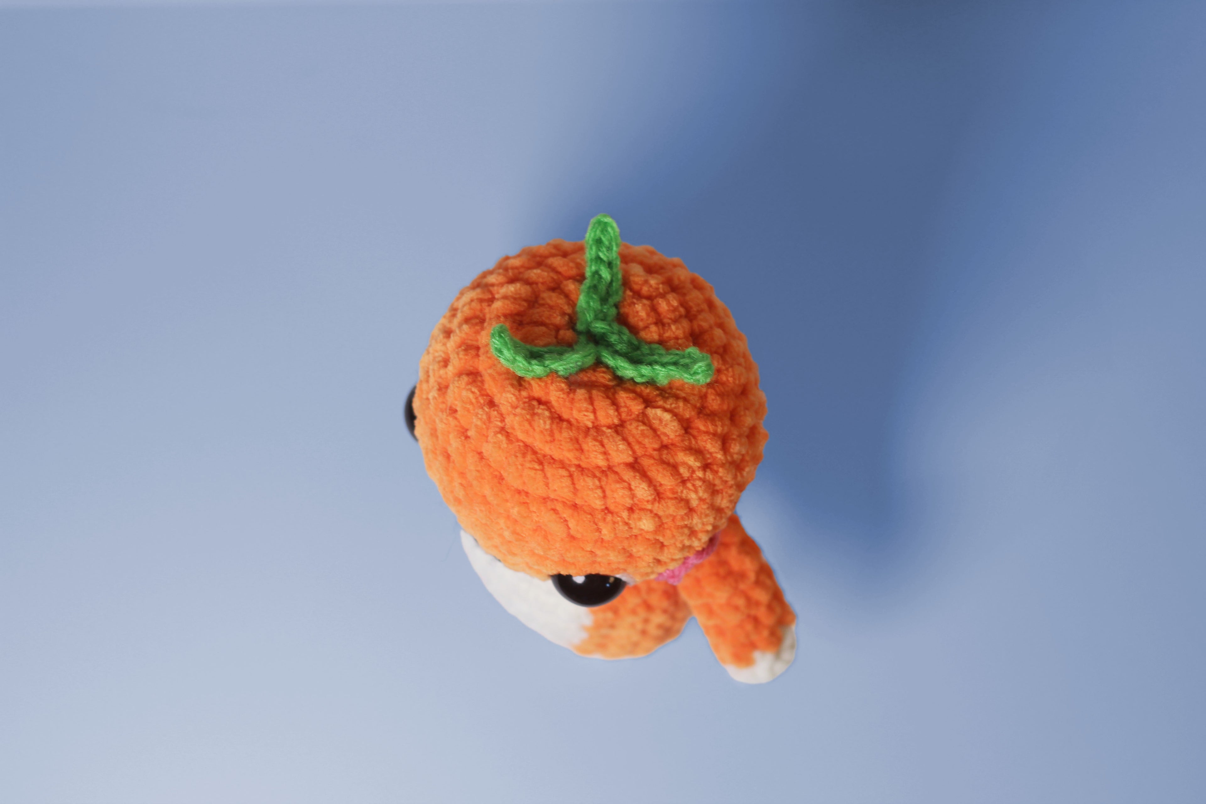 Crochet Mandarin Orange Plush – Handmade Amigurumi Fruit Toy