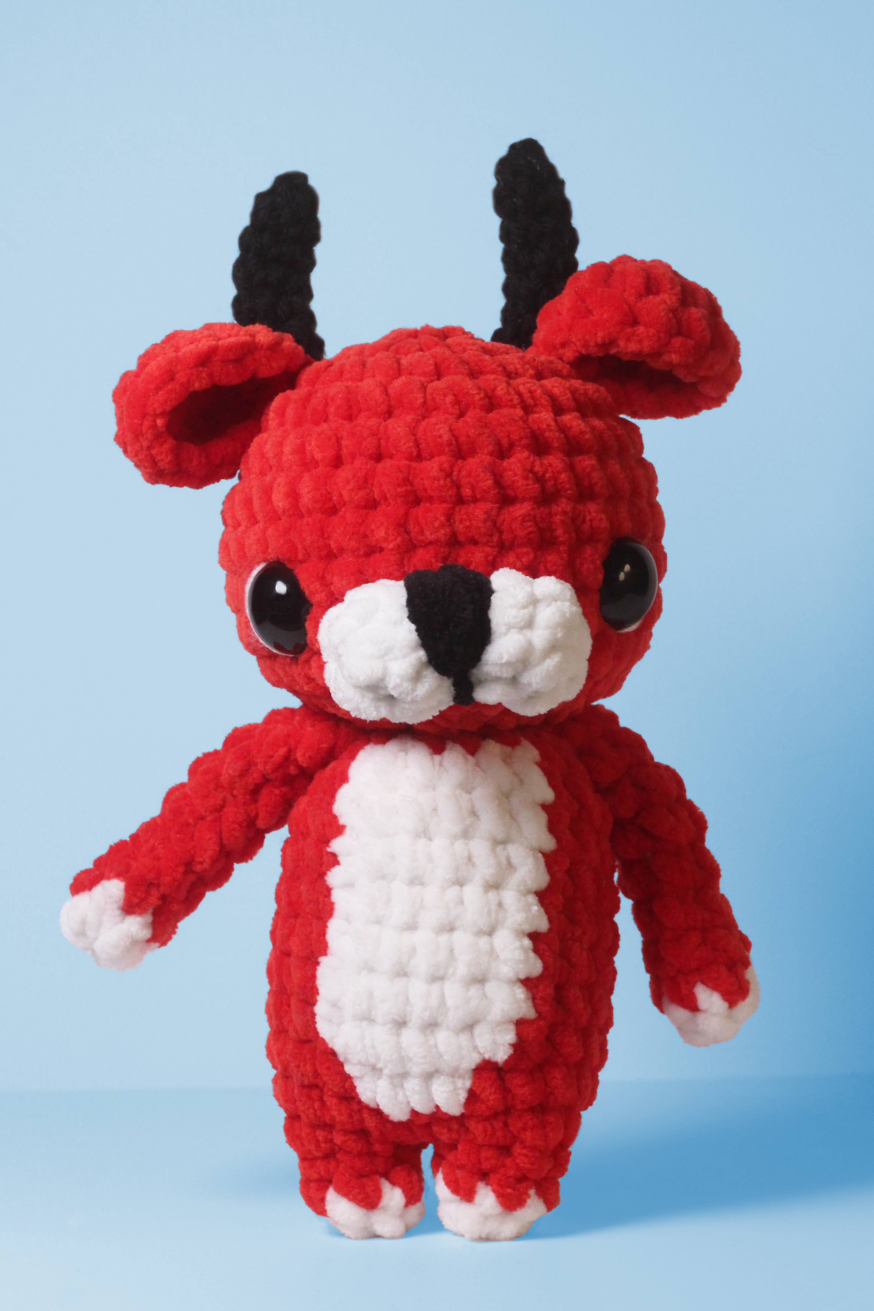 Crochet Bull Amigurumi Pal – Handmade Chunky Plush Friend