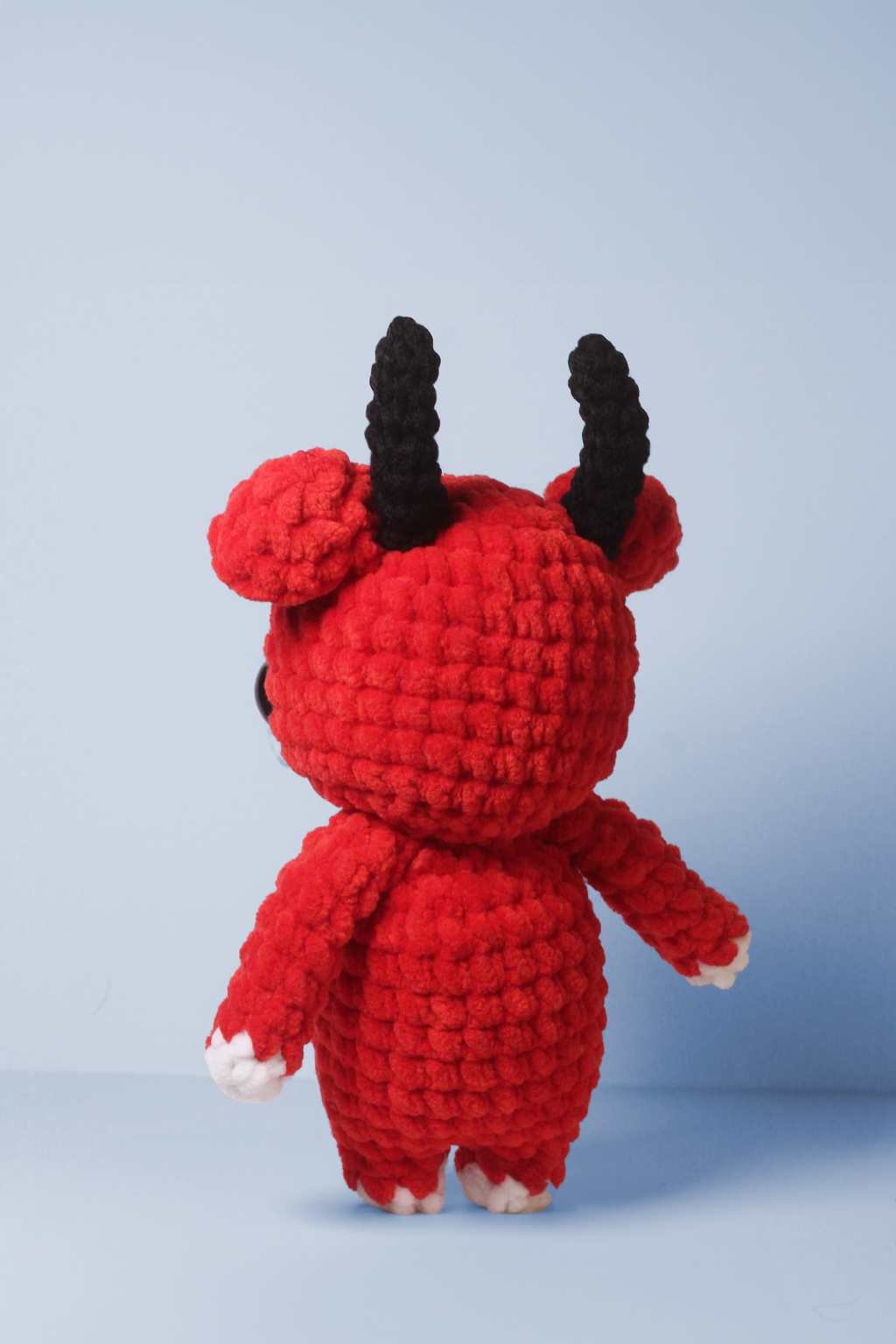 Crochet Bull Amigurumi Pal – Handmade Chunky Plush Friend