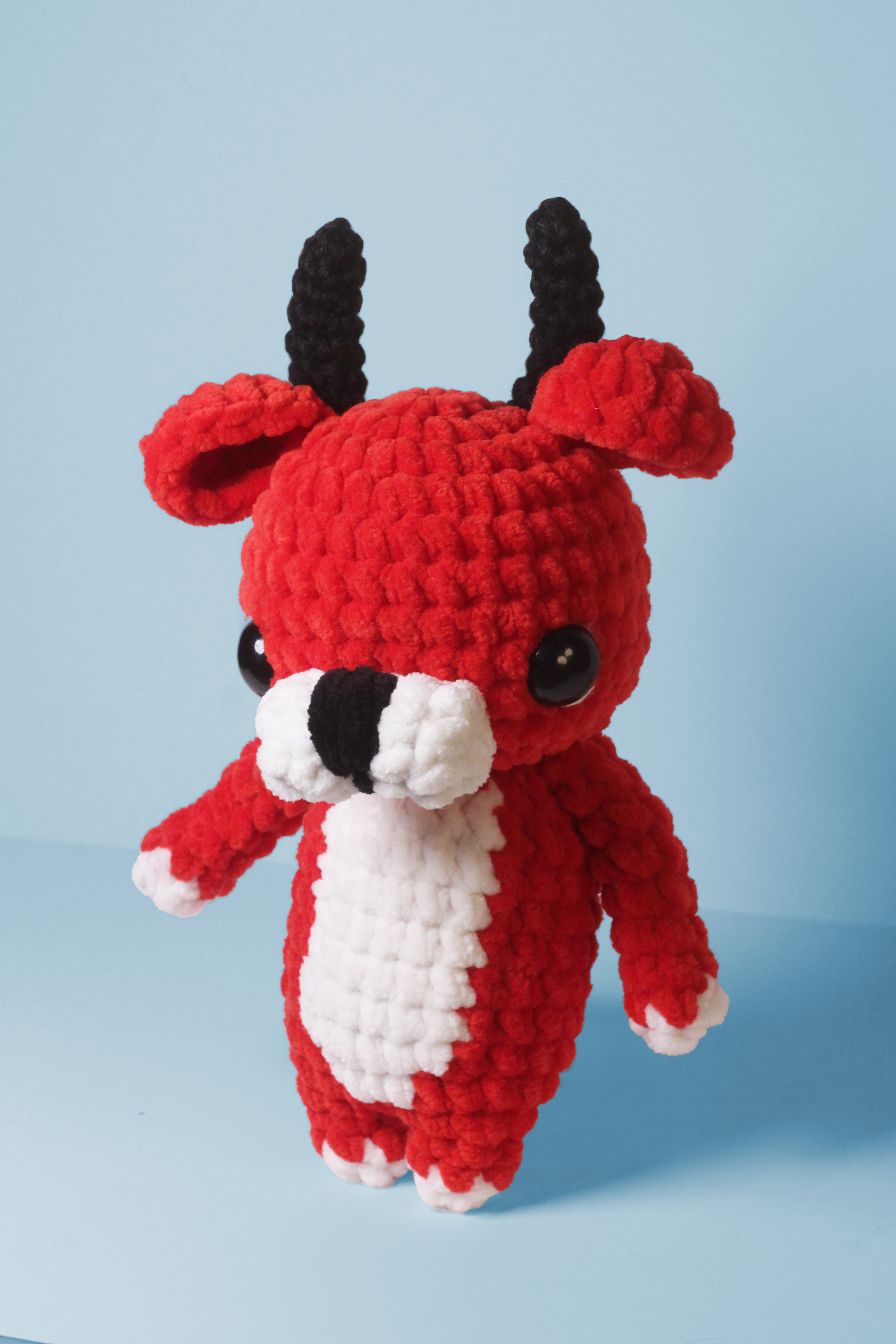 Crochet Bull Amigurumi Pal – Handmade Chunky Plush Friend