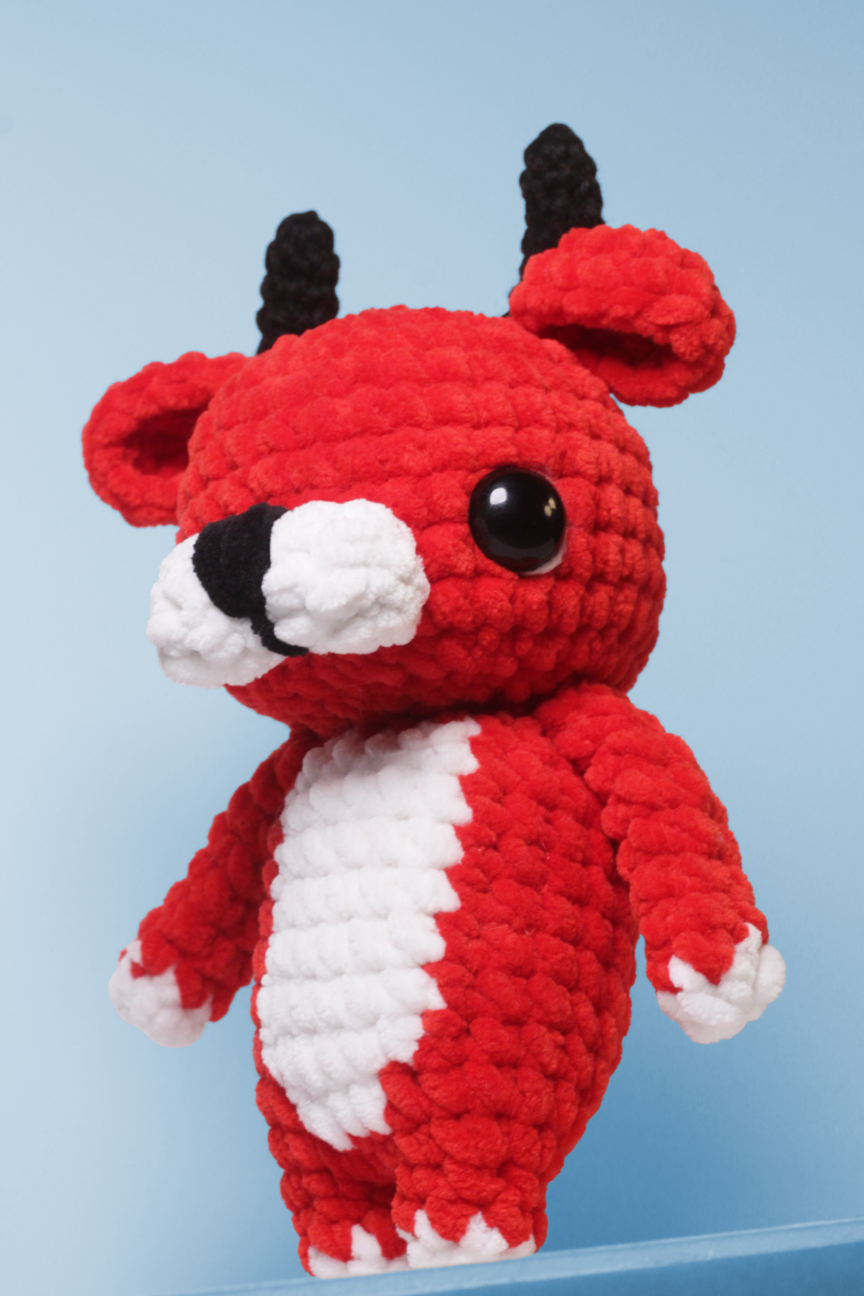 Crochet Bull Amigurumi Pal – Handmade Chunky Plush Friend