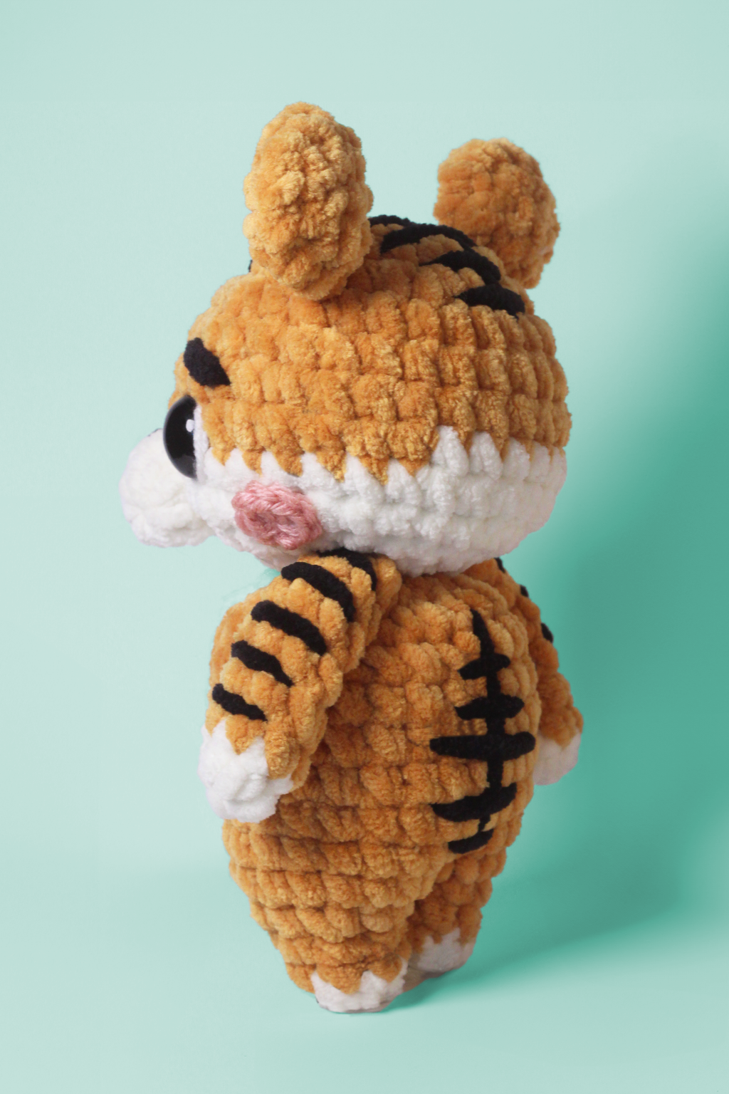 Crochet Tiger Plush – Handmade Chunky Amigurumi Jungle Animal