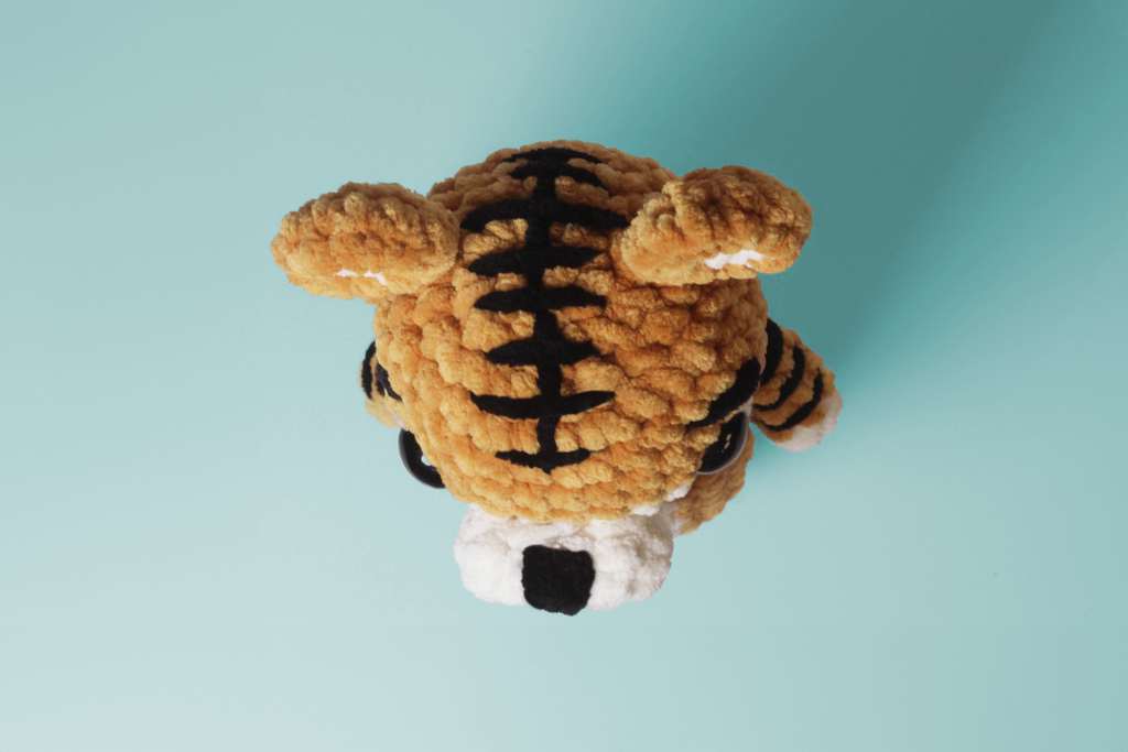 Crochet Tiger Plush – Handmade Chunky Amigurumi Jungle Animal